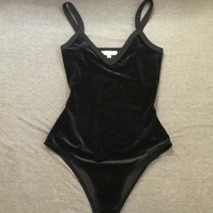 La Hearts Black Velvet BodySuit
